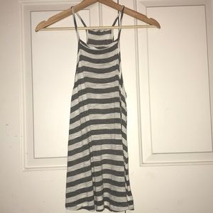Aeropostale grey and white striped tank.